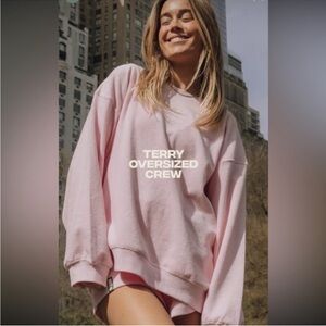 Daily Drills Light Pink Terry Crewneck